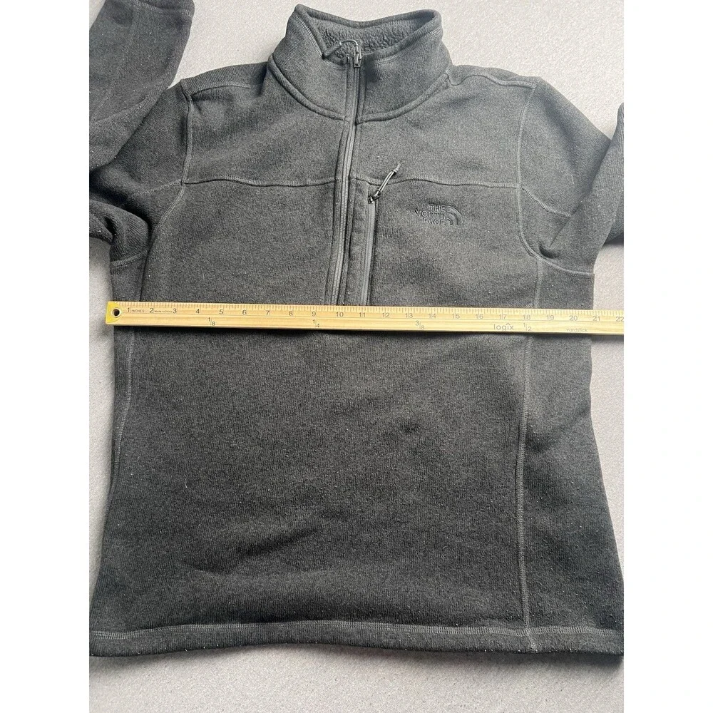 The North Face Jacket Men's L Gray Gordon Lyons 1/4 Zip Pullover Outdoor Hiking